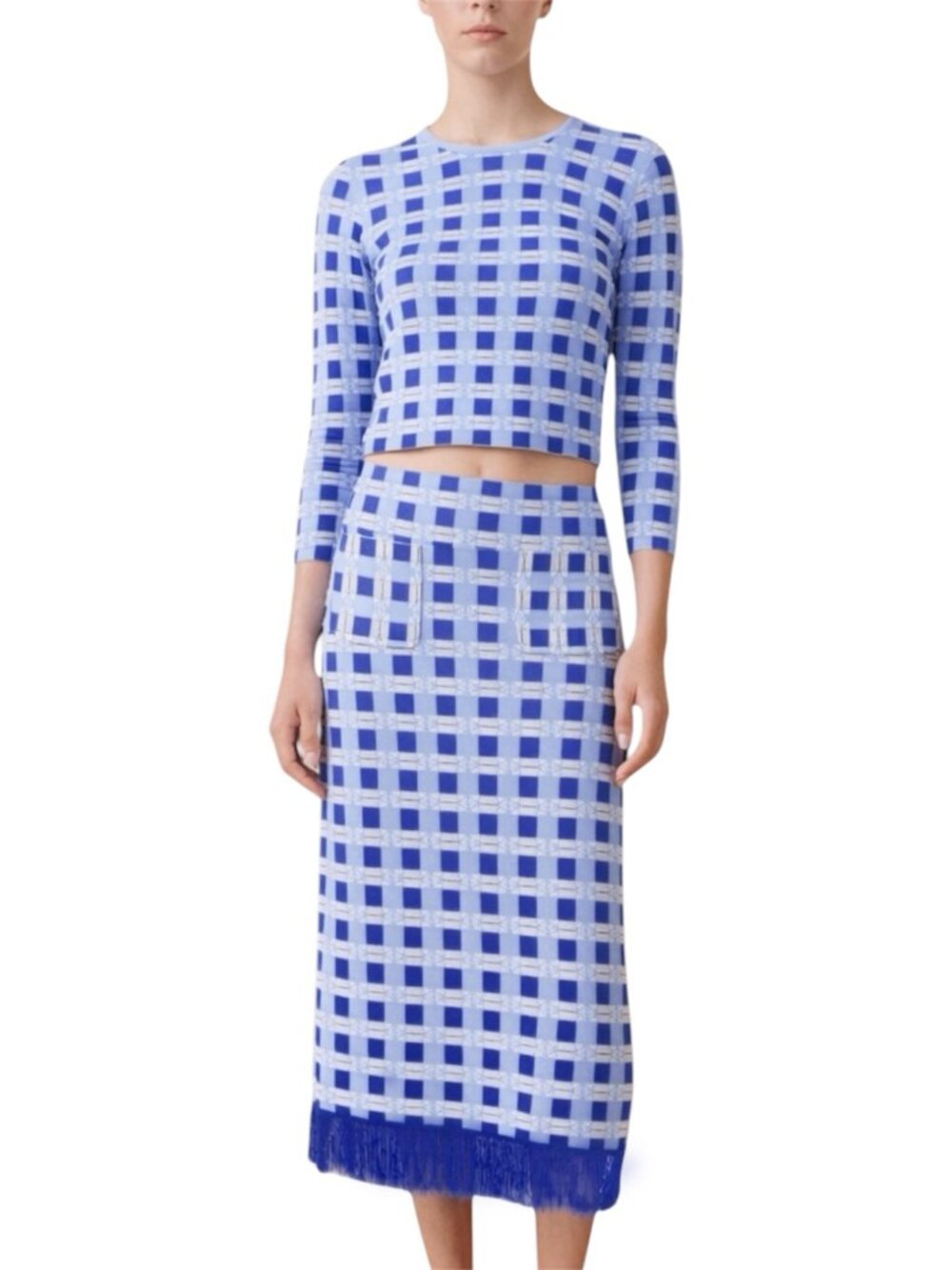 Baum und Pferdgarten Chani Blue crio Sweater Callis Midi Skirt Matching set S/M